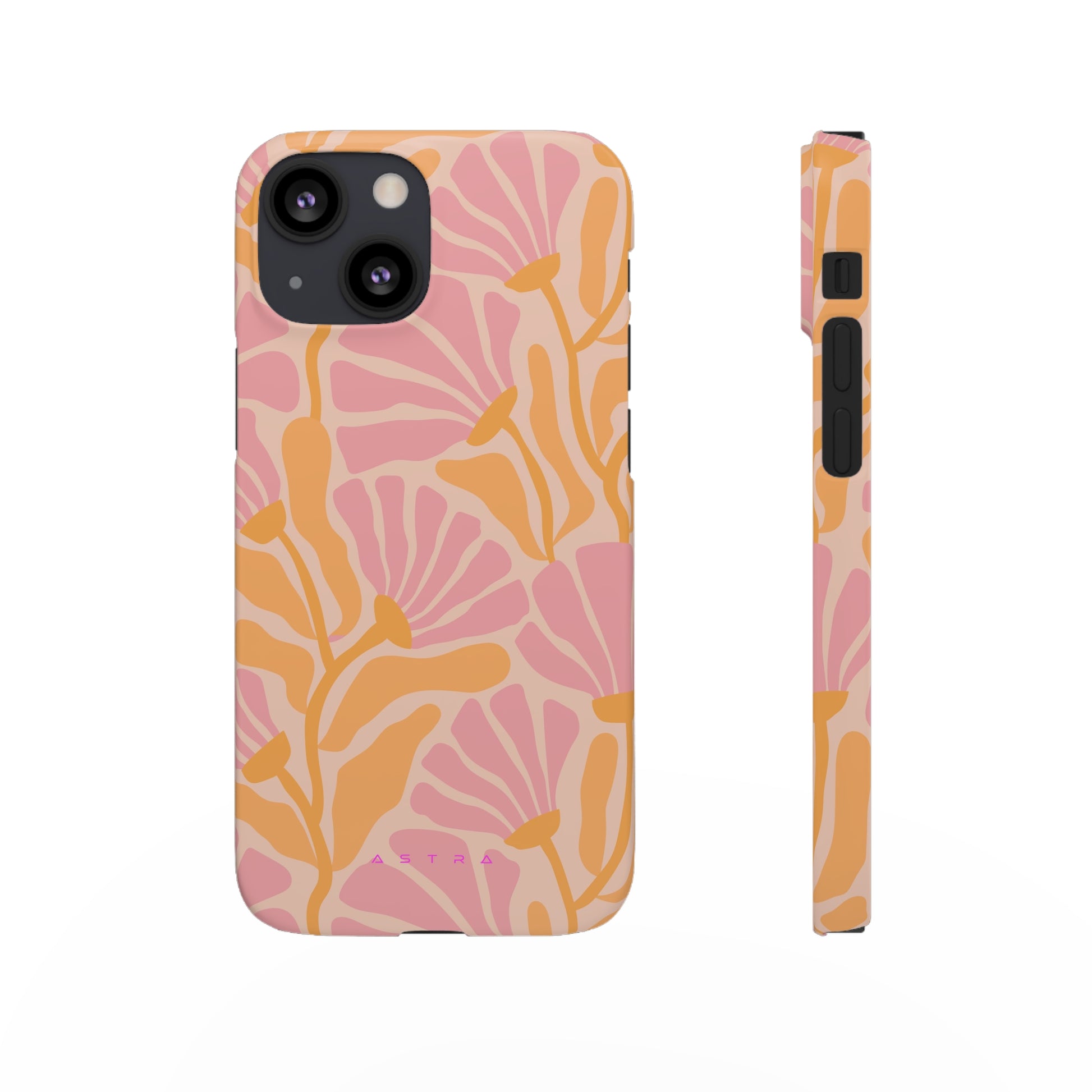 Pink Blossom iPhone 13 Mini Matte Phone Case Accessories Classic Glossy iPhone Cases Matte Phone Cases