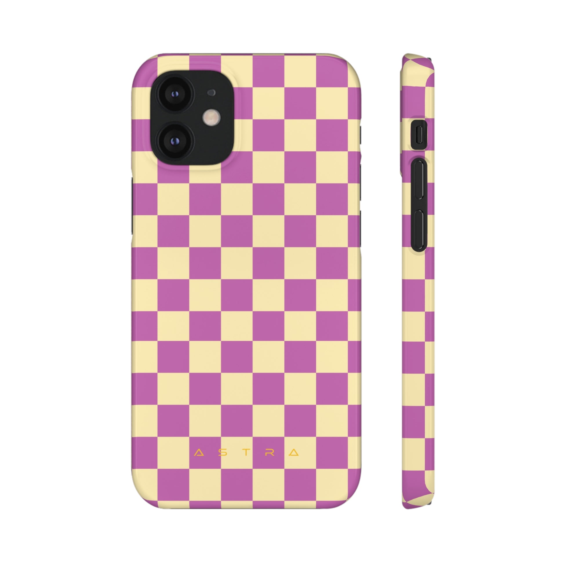 Check and Mate iPhone 12 Mini Glossy Phone Case Accessories Classic Glossy iPhone Cases Matte Phone Cases Samsung Cases