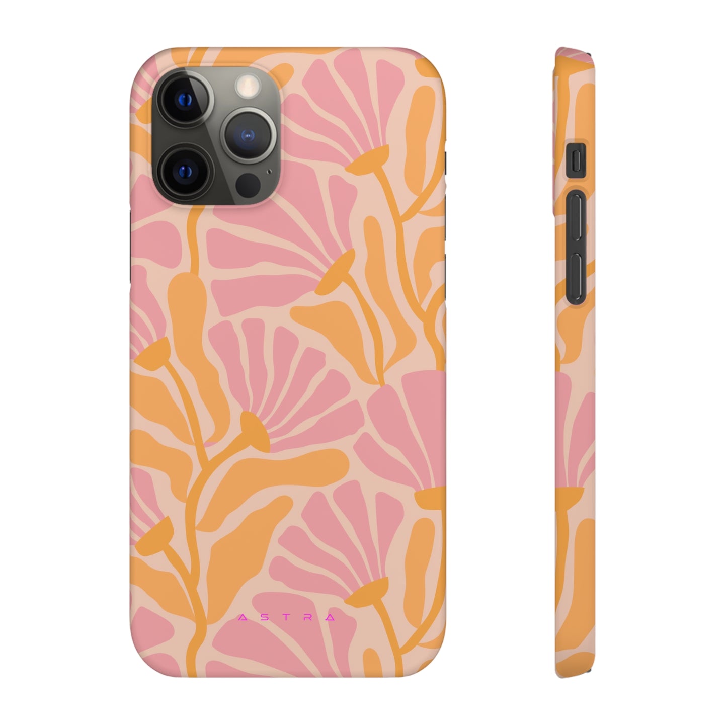 Pink Blossom iPhone 12 Pro Matte Phone Case Accessories Classic Glossy iPhone Cases Matte Phone Cases