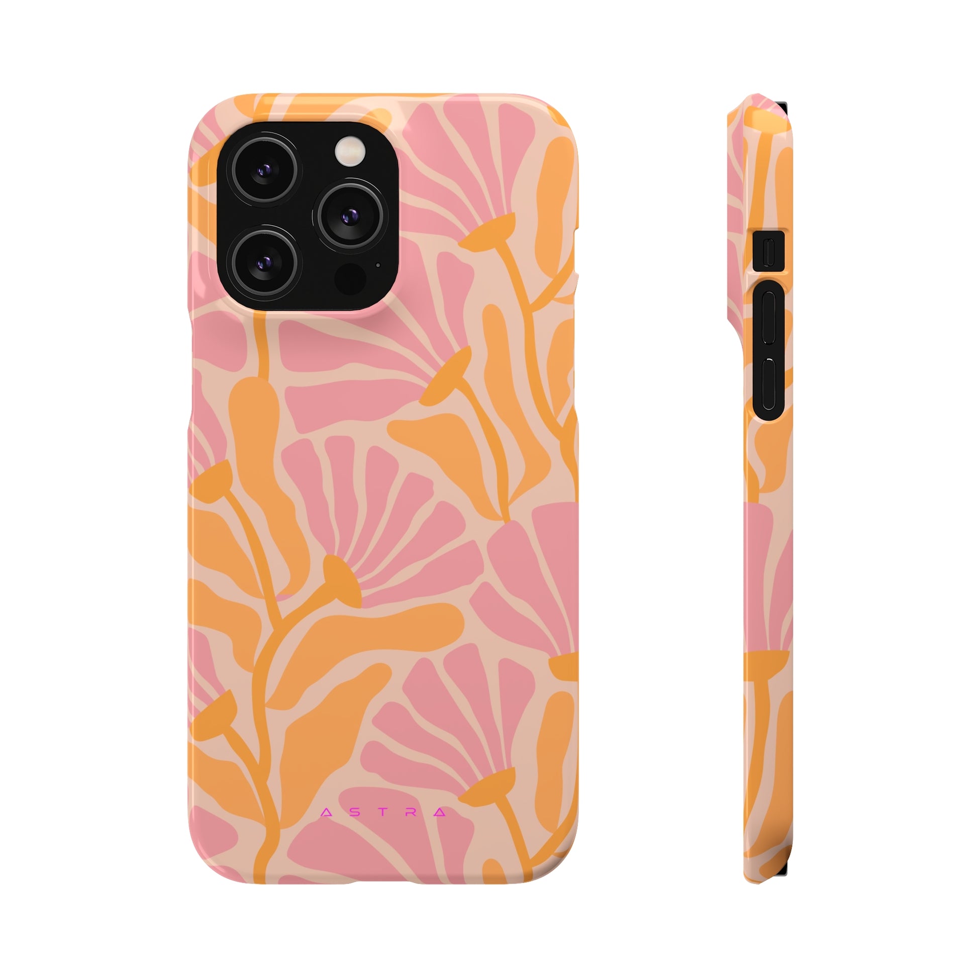 Pink Blossom iPhone 14 Pro Max Glossy Phone Case Accessories Classic Glossy iPhone Cases Matte Phone Cases