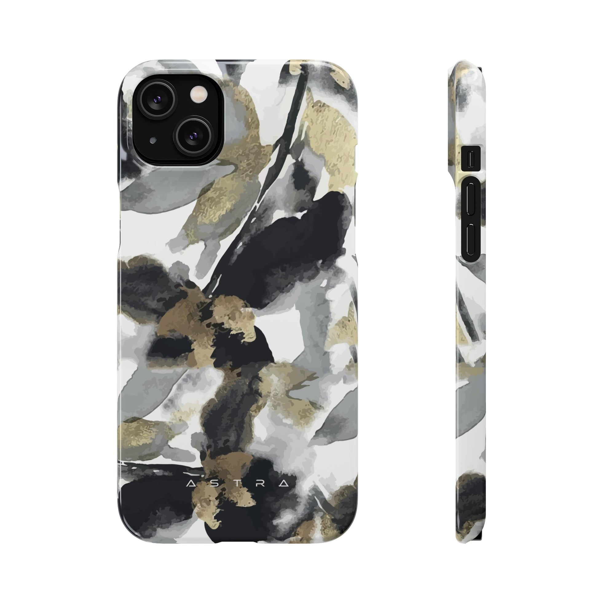Golden Serenity iPhone 14 Plus Glossy Phone Case Accessories Classic Glossy iPhone Cases Matte Phone Cases Samsung Cases