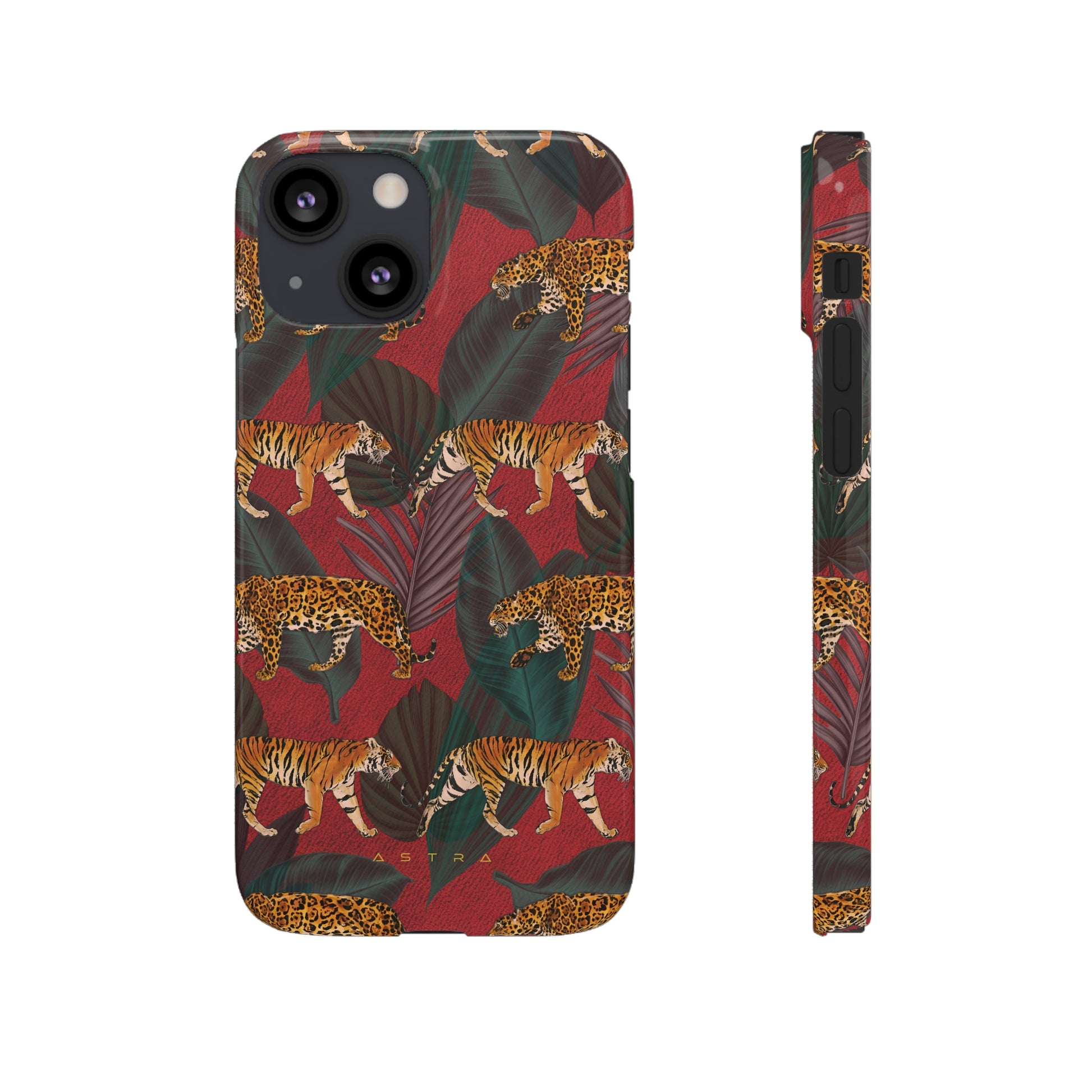 Tropical Stroll iPhone 13 Mini Glossy Phone Case Accessories Classic Glossy iPhone Cases Matte Phone Cases