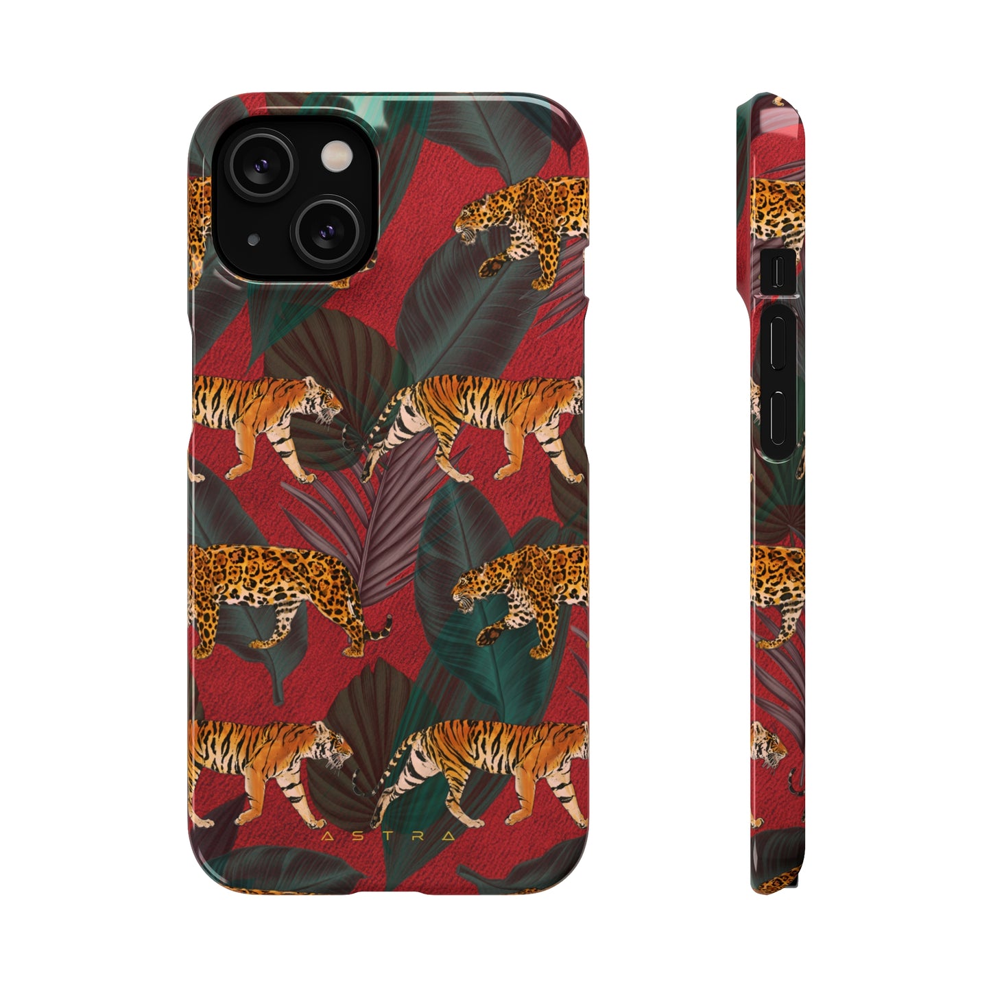 Tropical Stroll iPhone 14 Glossy Phone Case Accessories Classic Glossy iPhone Cases Matte Phone Cases
