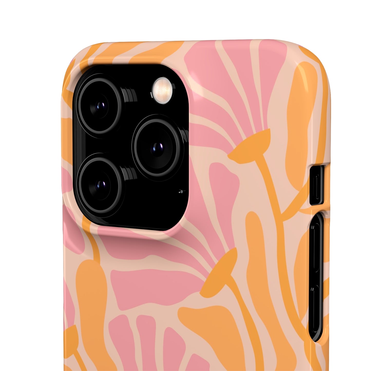 Pink Blossom iPhone 14 Pro Max Glossy Phone Case Accessories Classic Glossy iPhone Cases Matte Phone Cases