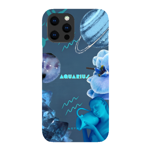 AQUARIUS Glossy iPhone 12 Pro Max Phone Cases ASTRA-LOGY